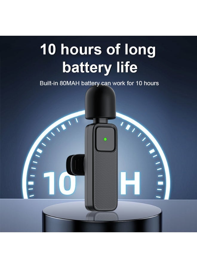 ميكروفون ياقة لاسلكي احترافي SE82 ميكروفون ذكي لتقليل الضوضاء للجوال واليوتيوب وفيسبوك وبث مباشر وفلوق مايك جوالمايك جوال ميكروفون لاسلكي  مايك للجوال - Image 2